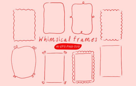 A Hand-Drawn Coquette Frame for Selling Creative Graphics