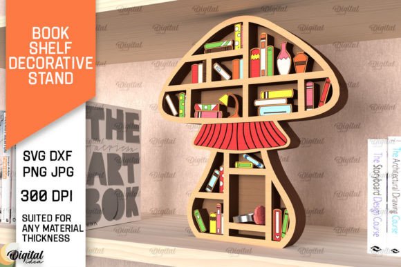 A Laser Cut Book Shelf Stand for Your Embroidery Story