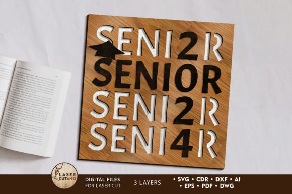 A Laser Cut File for Elegant Graduation Signs and Decor