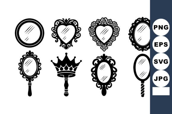 A Vintage Mirror Vector for Beauty & Elegance Graphics