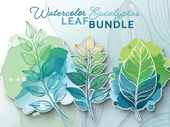 A Watercolor Eucalyptus Bundle for Elegant Local Branding