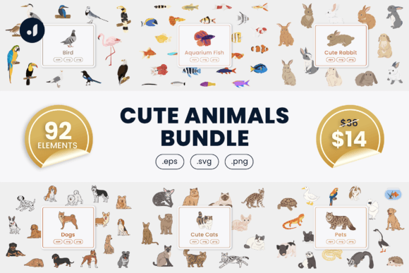 Beyond Clipart: Cute Animals Bundle for Real Brand Personality