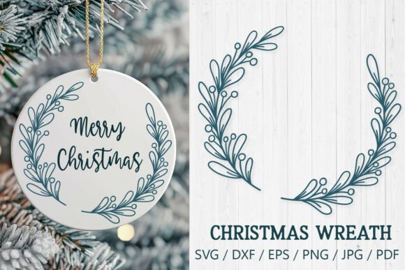 Christmas Mistletoe Wreath: An Elegant SVG Graphics Review