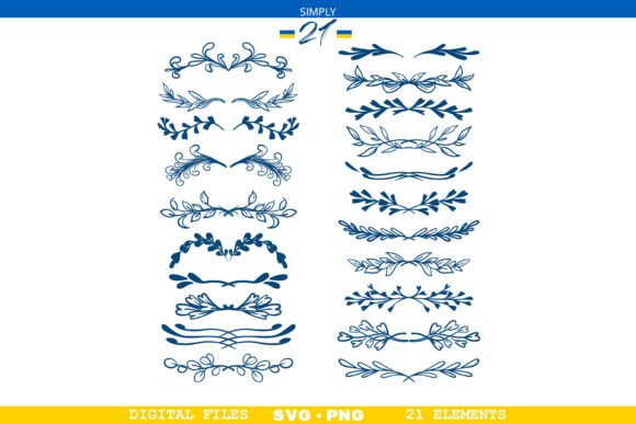 Hand Drawn Greenery Dividers for Brand & Packaging Graphics