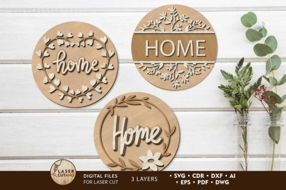 Laser-Cutting Modern Wall Decor with Multilayer Files