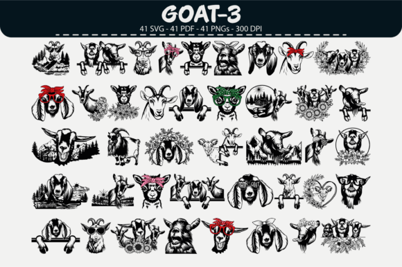 My Designer Review of the Goat Vector Clipart Bundle