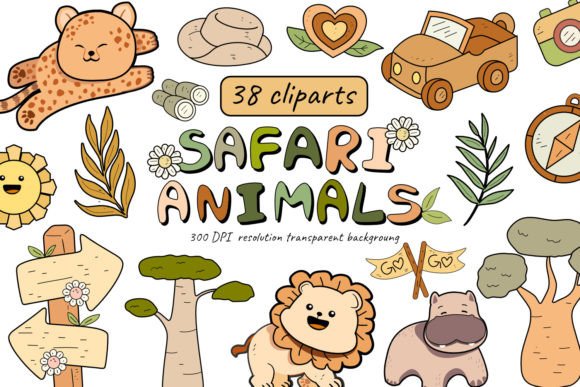 Safari Clipart: Brand-Friendly Graphics & Decorative Elements