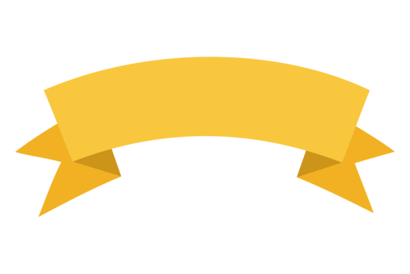 Yellow Banner Flag Graphics for Decorative Editorial Content